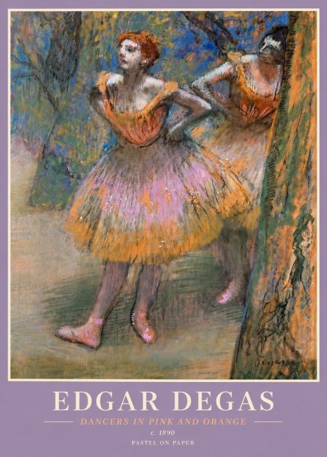 Edgar Degas Dancers in Pink and Orange No5 - Poster