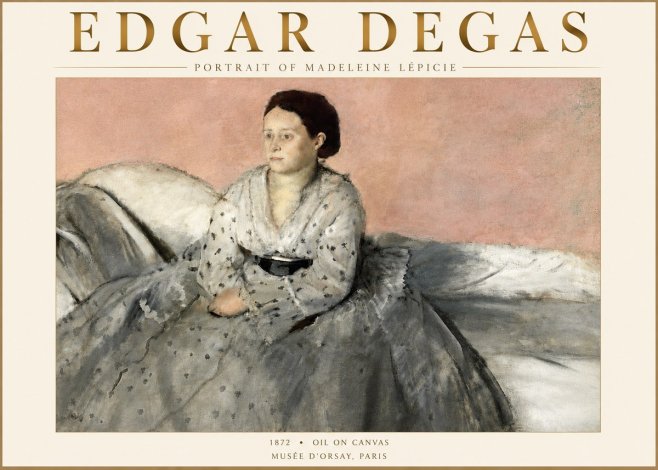 Edgar Degas Portrait of Madeleine Lépicie No4 - Poster