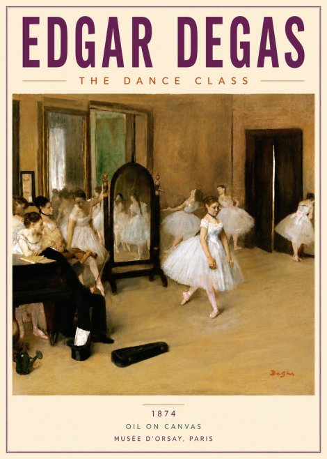 Edgar Degas The Dance Class II No6 - Poster