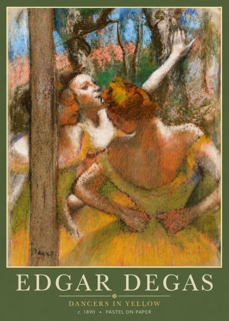Edgar Degas Dancers in Yellow No5 - Poster