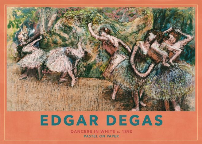 Edgar Degas Dancers in White C. 1890 No4 - Poster
