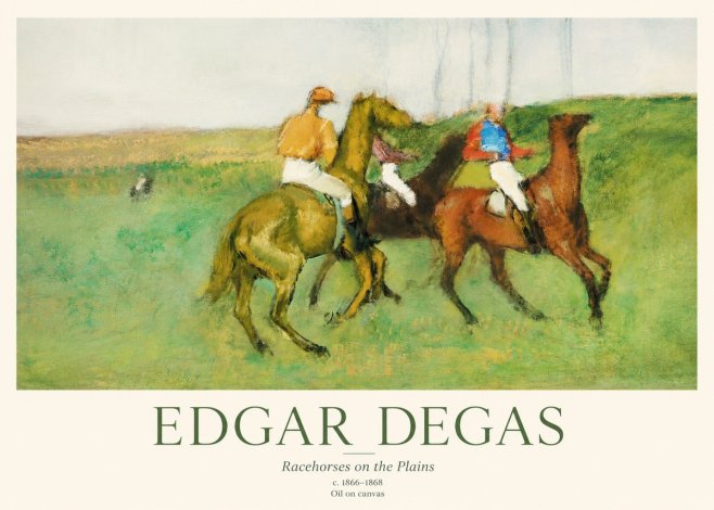Edgar Degas Racehorses on the Plains No1 - Poster