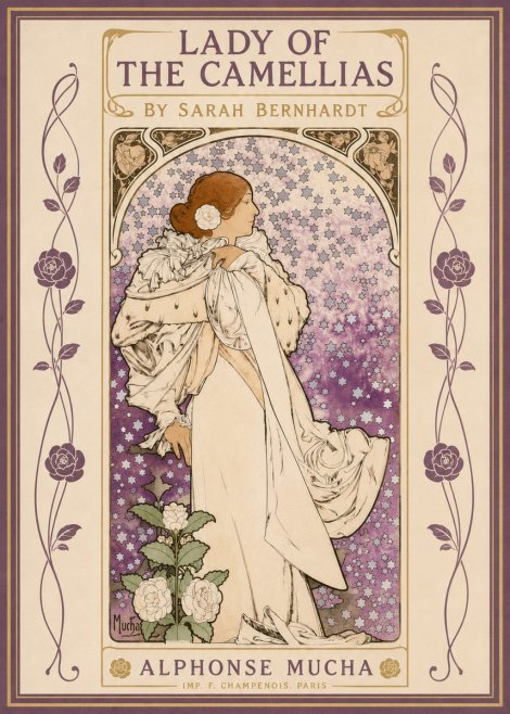 Mucha Lady of the Camellias No2 - Poster