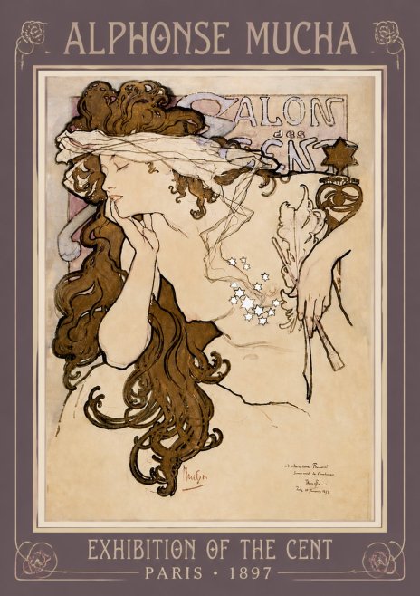 Mucha Salon Des Cent No5 - Poster
