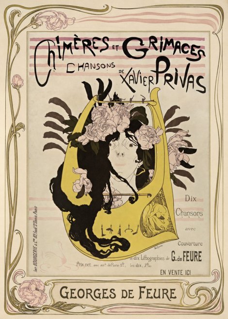 Georges de Feure Chimères Et Grimaces Chansons De Xavier Privas No1 - Poster