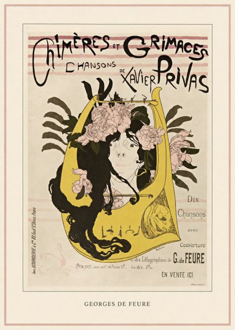 Georges de Feure Chimères Et Grimaces Chansons De Xavier Privas No3 - Poster