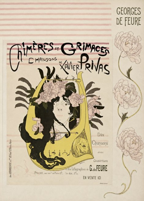 Georges de Feure Chimères Et Grimaces Chansons De Xavier Privas No6 - Poster