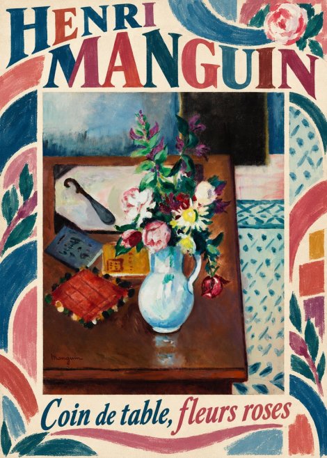 Henri Manguin Coin De Table, Fleurs Roses No6 - Poster