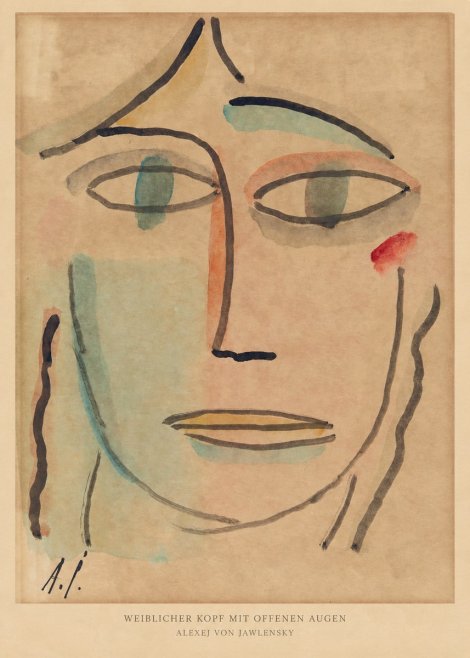 Alexej von Jawlensky Weiblicher Kopf Mit Offenen Augen No5 - Poster