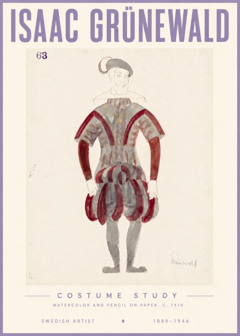Isaac Grünewald Costume Study II No3 - Poster