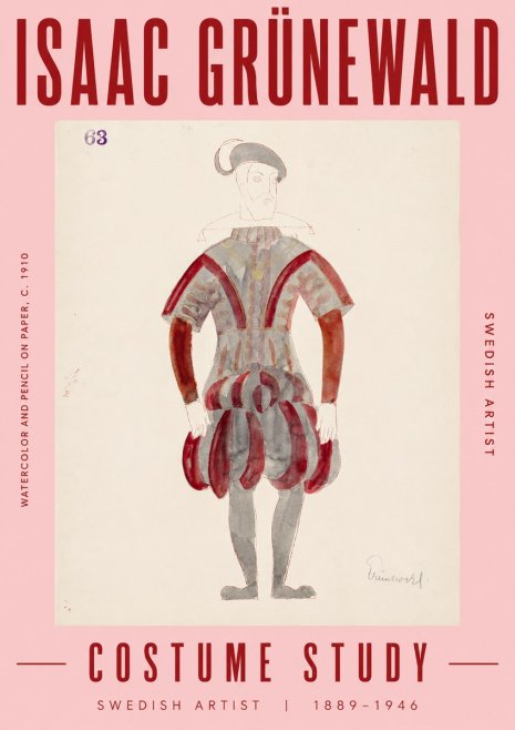 Isaac Grünewald Costume Study II No5 - Poster