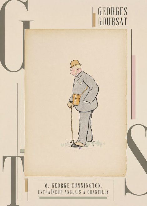 Georges Goursat M. George Cunnington, Entraîneur Anglais À Chantilly No3 - Poster