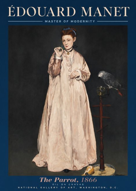 Édouard Manet The Parrot No3 - Poster