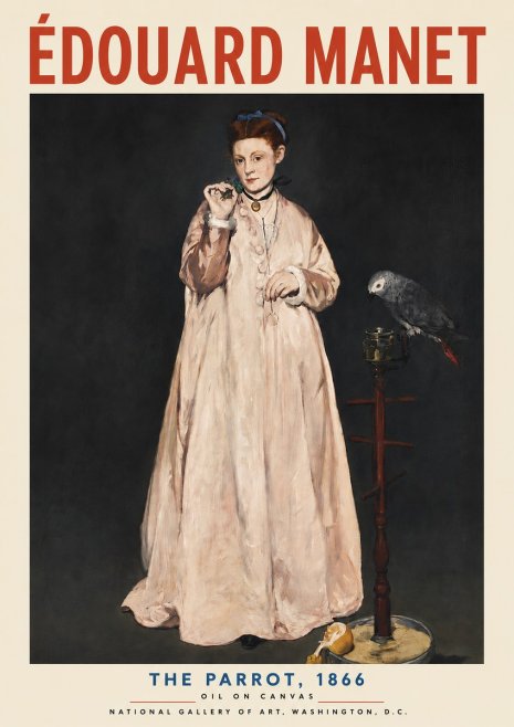 Édouard Manet The Parrot No4 - Poster