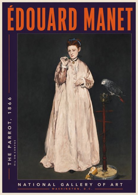 Édouard Manet The Parrot No6 - Poster