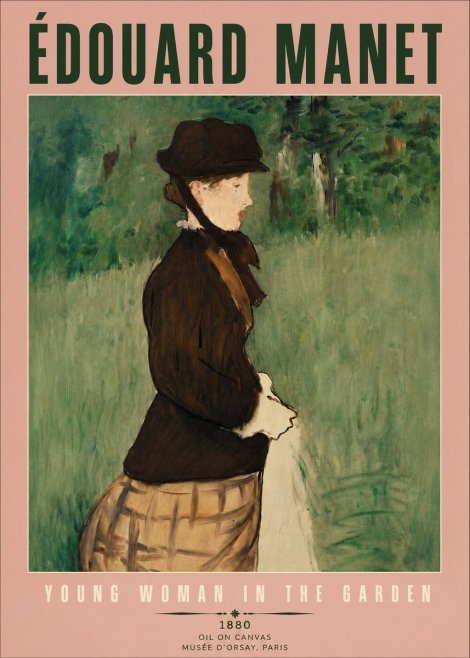 Édouard Manet Young Woman in the Garden No4 - Poster