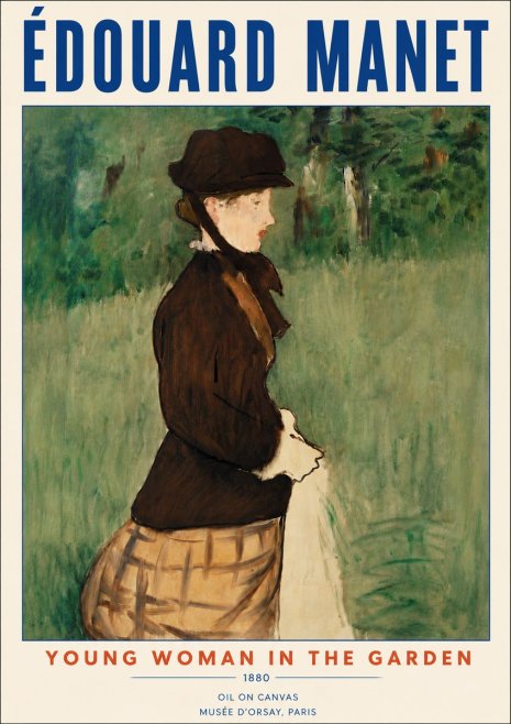 Édouard Manet Young Woman in the Garden No6 - Poster