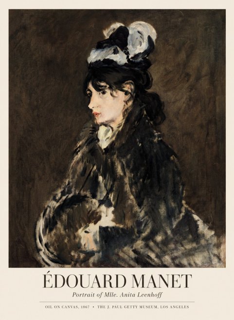 Édouard Manet Portrait of Mlle. Anita Leenhoff No1 - Poster