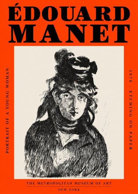 Édouard Manet Portrait of a Young Woman I No2 - Poster