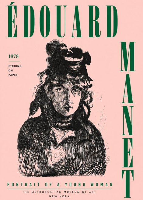 Édouard Manet Portrait of a Young Woman I No5 - Poster