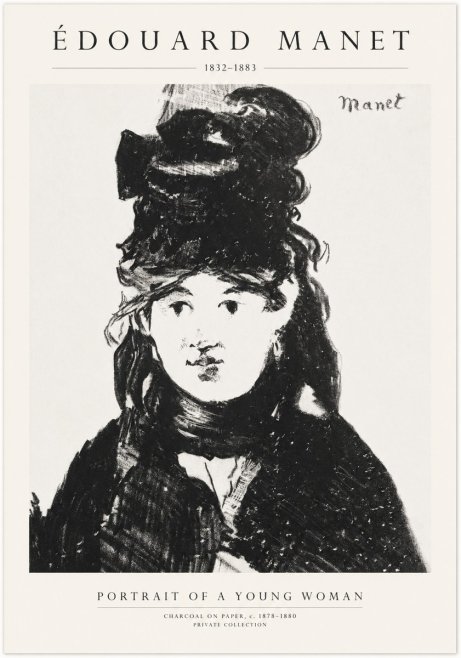 Édouard Manet Portrait of a Young Woman II No1 - Poster