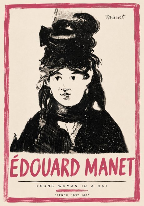 Édouard Manet Portrait of a Young Woman II No6 - Poster