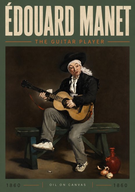 Édouard Manet The Guitar Player No5 - Poster