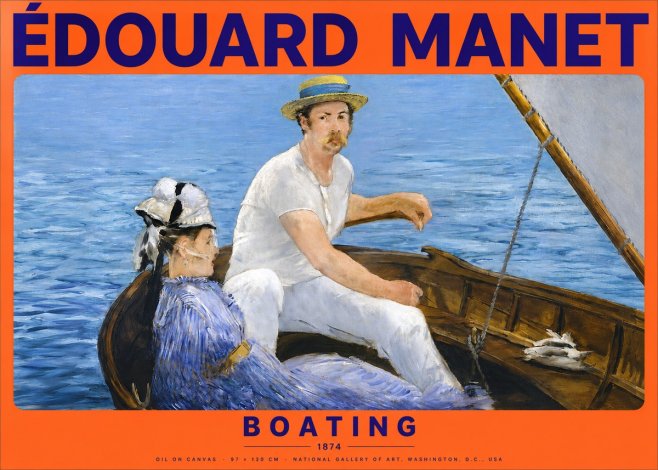 Édouard Manet Boating No2 - Poster
