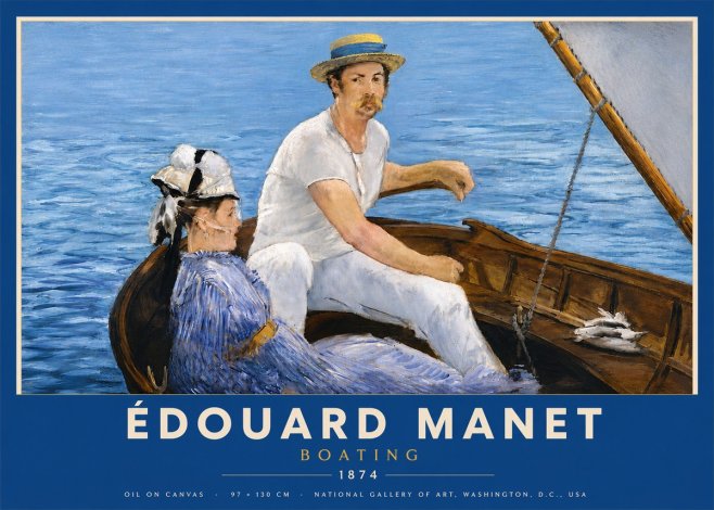 Édouard Manet Boating No5 - Poster