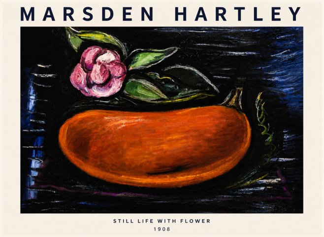 Marsden Hartley Still Life with Flower No5 - Poster