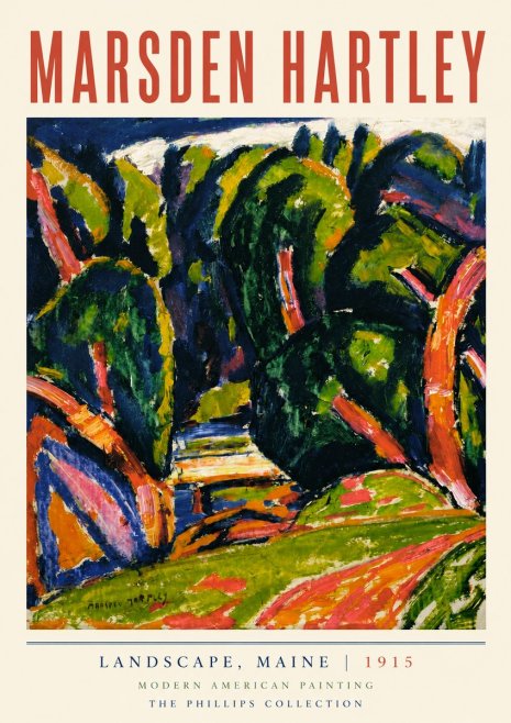 Marsden Hartley Landscape, Maine No3 - Poster