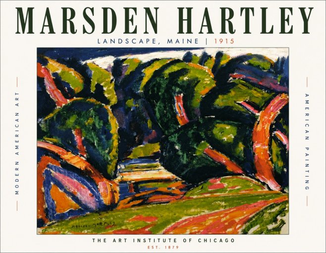 Marsden Hartley Landscape, Maine No6 - Poster