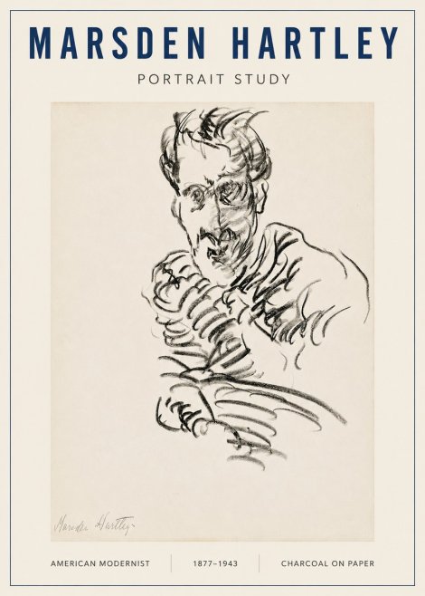 Marsden Hartley Portrait Study No3 - Poster