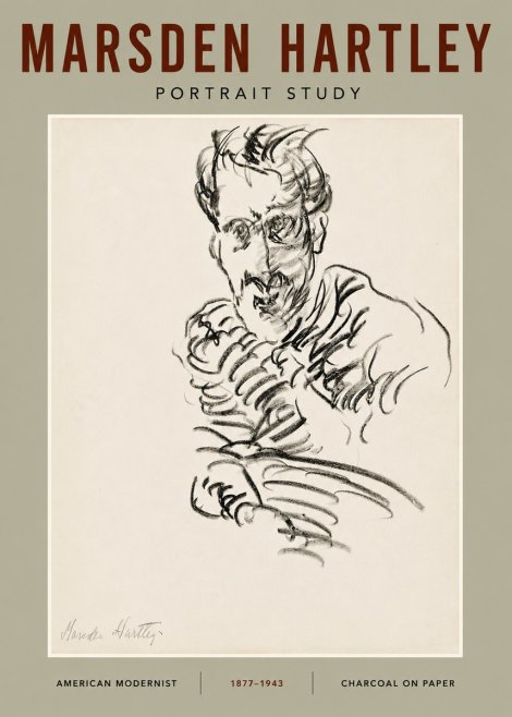 Marsden Hartley Portrait Study No4 - Poster