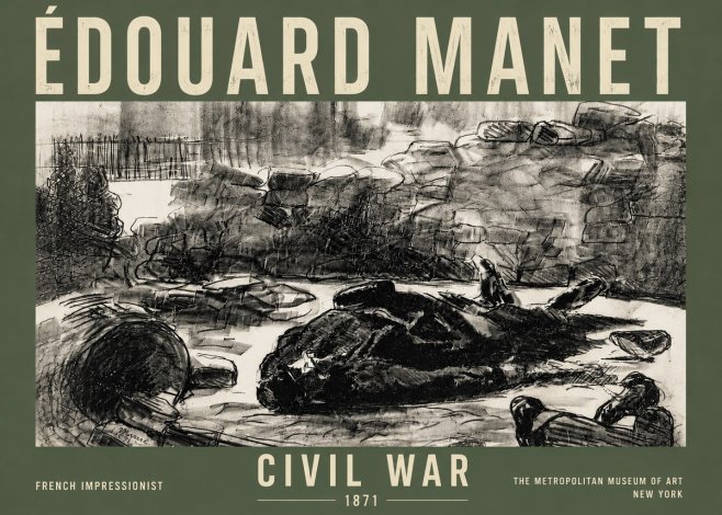 Édouard Manet Civil War No5 - Poster