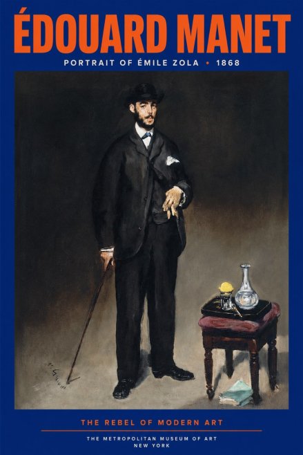 Édouard Manet Portrait of Émile Zola No2 - Poster