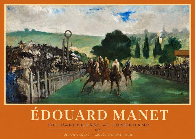 Édouard Manet The Racecourse at Longchamp No3 - Poster