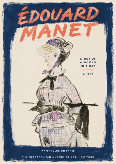 Édouard Manet Study of a Woman in a Hat No3 - Poster
