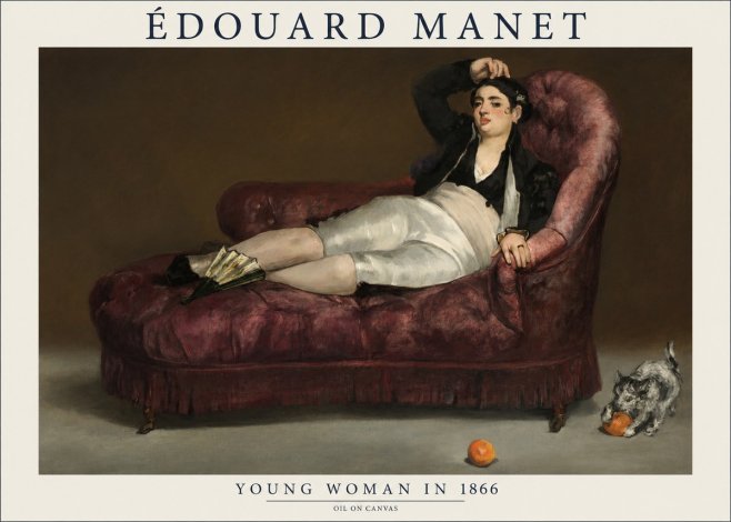 Édouard Manet Young Woman in 1866 No1 - Poster