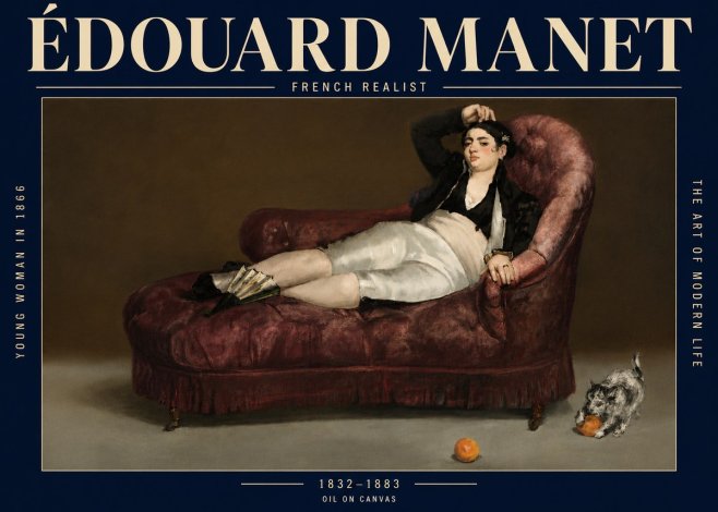 Édouard Manet Young Woman in 1866 No6 - Poster