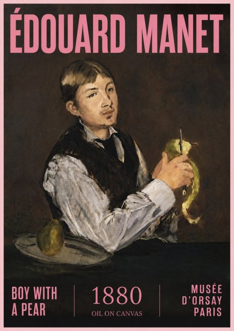 Édouard Manet Boy with a Pear No5 - Poster