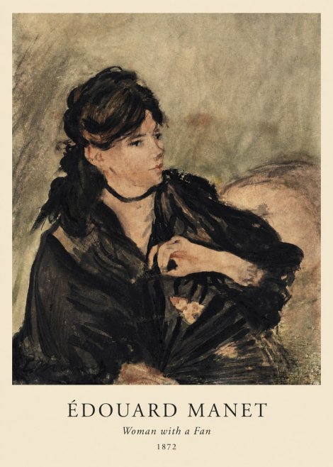 Édouard Manet Woman with a Fan No1 - Poster