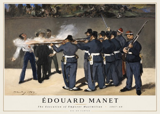 Édouard Manet The Execution of Emperor Maximilian No5 - Poster