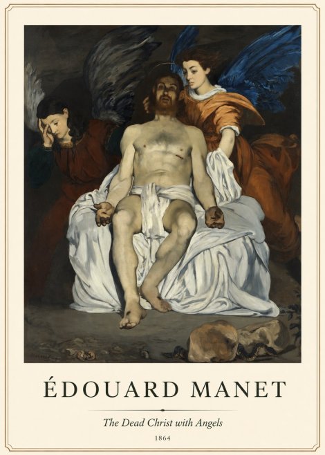 Édouard Manet The Dead Christ with Angels No1 - Poster