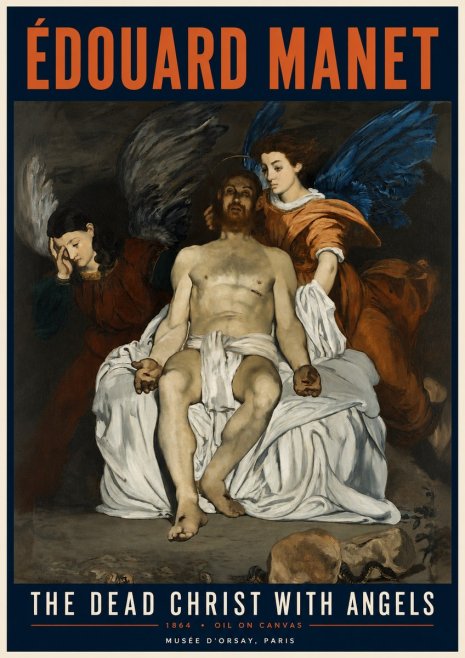 Édouard Manet The Dead Christ with Angels No4 - Poster