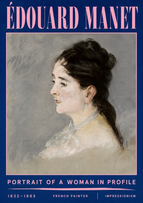 Édouard Manet Portrait of a Woman in Profile No5 - Poster
