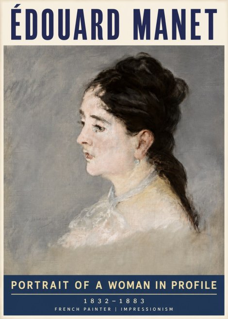 Édouard Manet Portrait of a Woman in Profile No6 - Poster