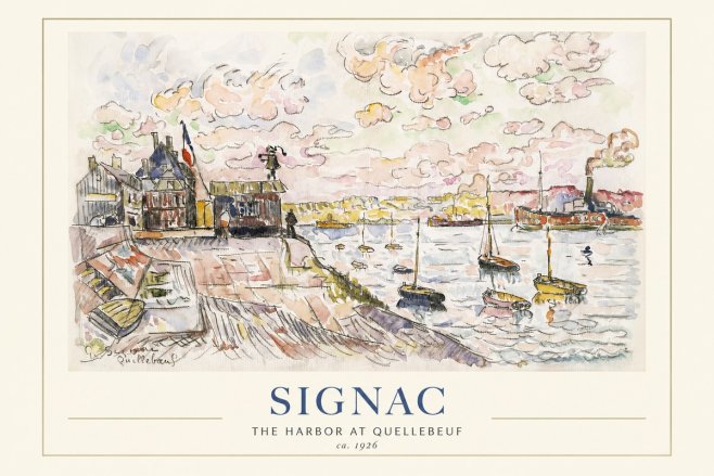 Signac The Harbor at Quellebeuf No1 - Poster