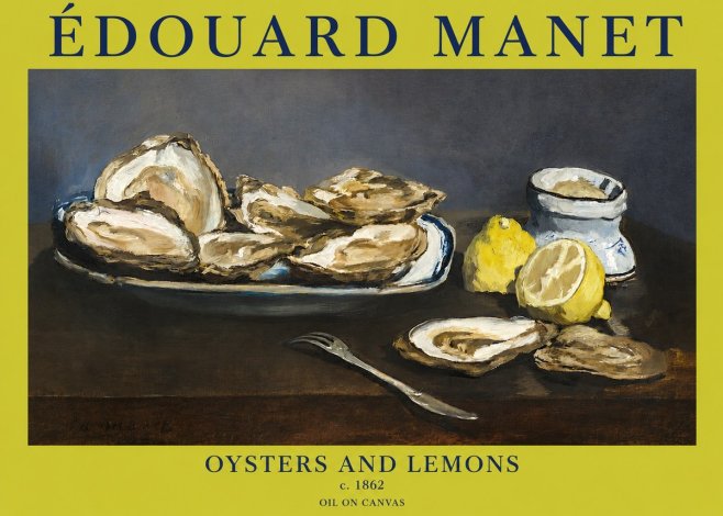 Édouard Manet Oysters and Lemons No4 - Poster