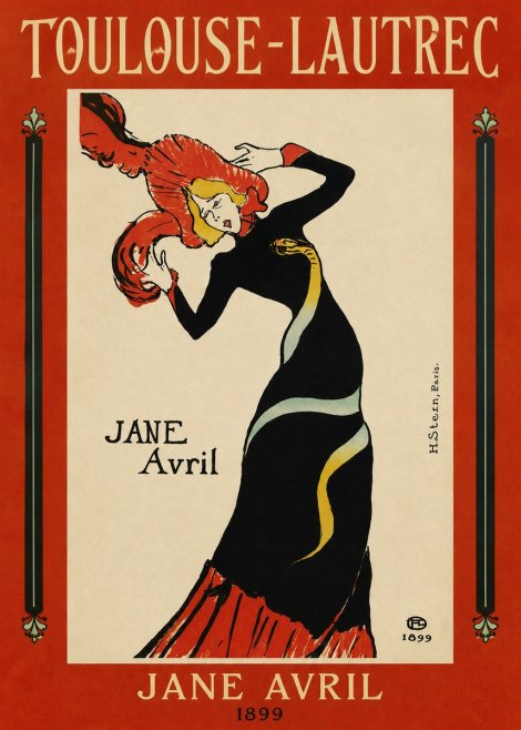 Toulouse-Lautrec Jane Avril I No2 - Poster